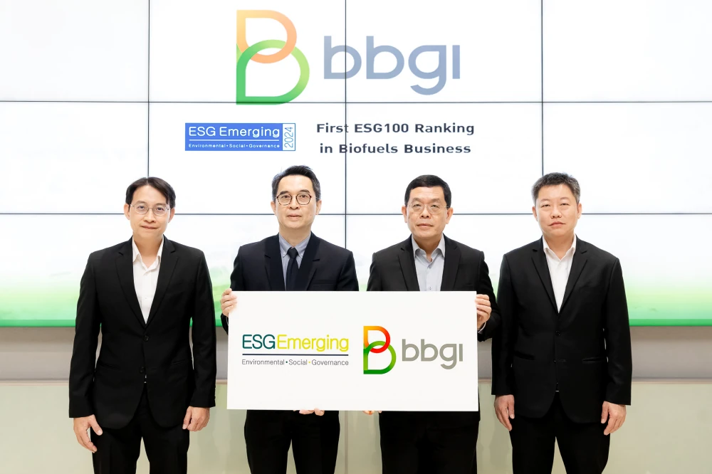 BBGI หนึ่งเดียวธุรกิจเชื้อเพลิงชีวภาพ (Biofuel) รับรางวัล ESG100 ประจำปี 2567